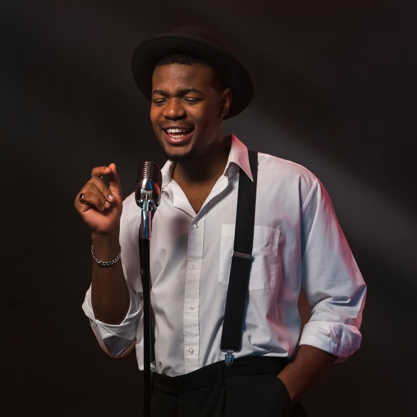 man singing